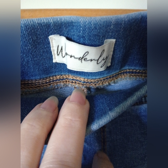 🙂Wonderly Distressed Denim Pull On Super Skinny Jeans Size 12 - Picture 11 of 13